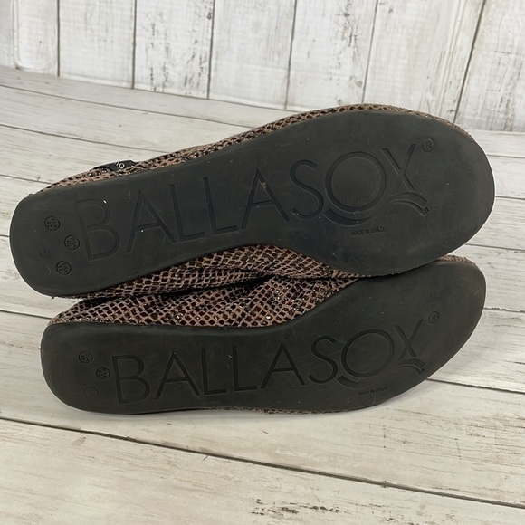 Corso Como Ballasox  Snakeskin Leather Embossed Foldable Ballet Flats - Picture 7 of 10